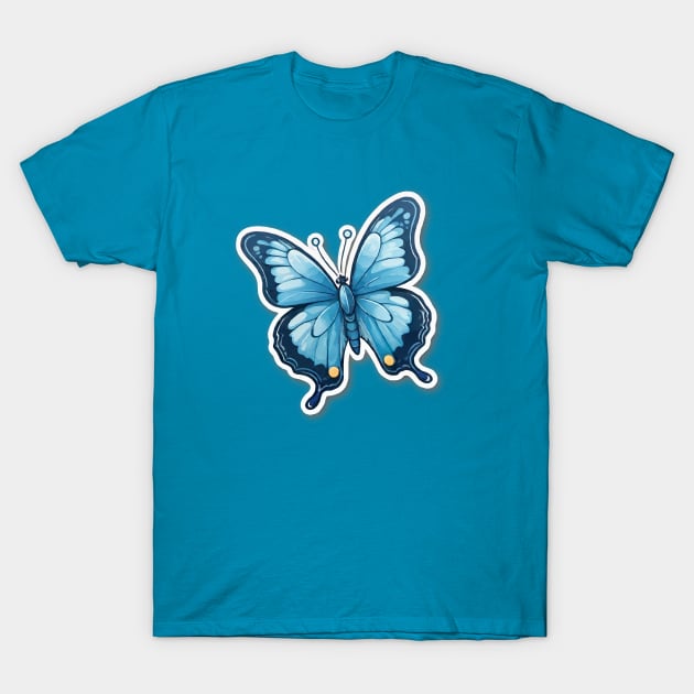 Butterfly Blues T-Shirt by cannibaljp